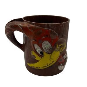 Vintage 1965 Woody Woodpecker Mug F&F Mold & Die Dayton Ohio Child Drinking Cup